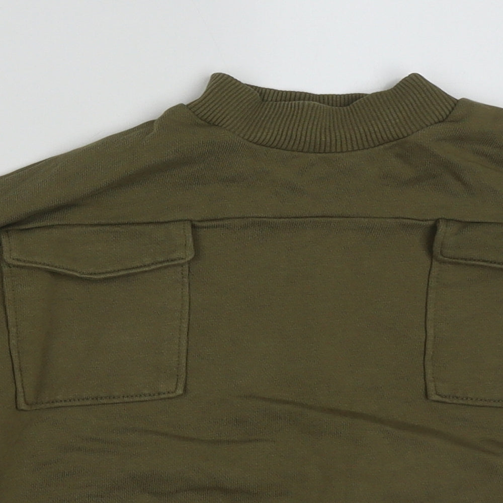 NEXT Girls Green Crew Neck  Cotton Pullover Jumper Size 3 Years  Pullover - crop jumper