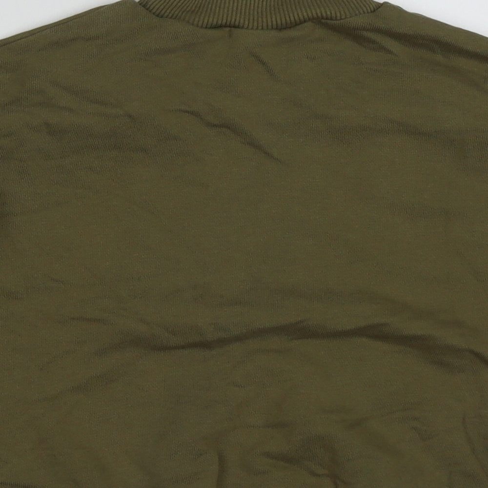 NEXT Girls Green Crew Neck  Cotton Pullover Jumper Size 3 Years  Pullover - crop jumper