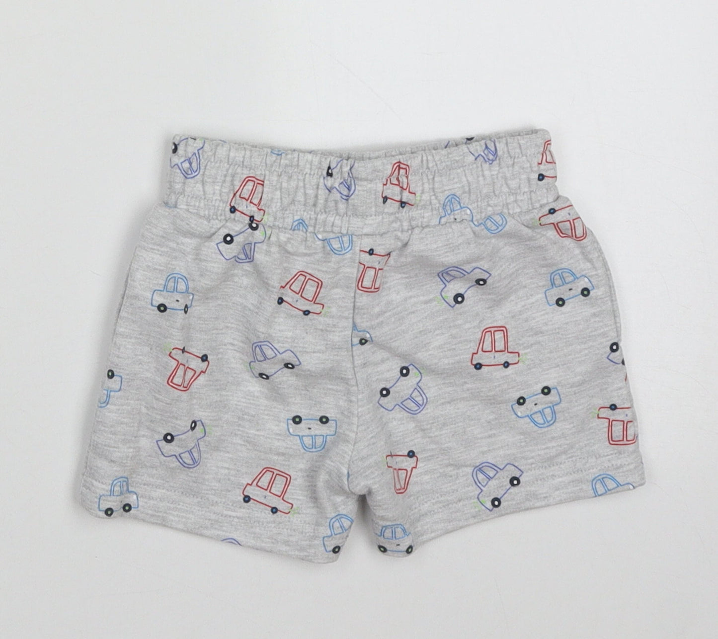 Dunnes Stores Boys Grey Geometric Cotton Shorts Outfit/Set Size 6-9 Months  Tie - Cars