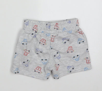 Dunnes Stores Boys Grey Geometric Cotton Shorts Outfit/Set Size 6-9 Months  Tie - Cars