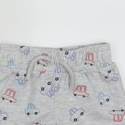 Dunnes Stores Boys Grey Geometric Cotton Shorts Outfit/Set Size 6-9 Months  Tie - Cars