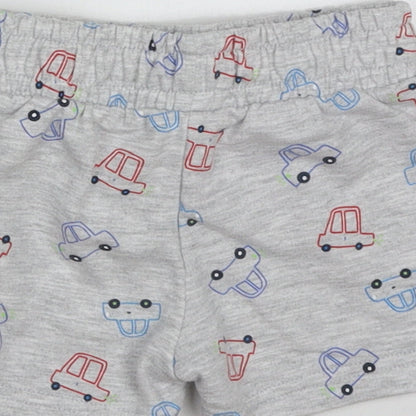 Dunnes Stores Boys Grey Geometric Cotton Shorts Outfit/Set Size 6-9 Months  Tie - Cars