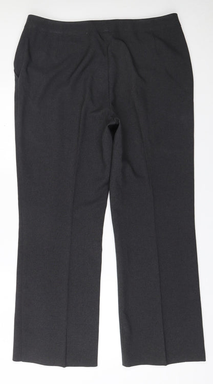 Womens UK Size 18 Marks and Spencer Regular Fit Dress Pants Grey Trousers