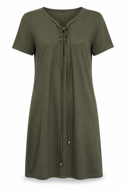 Atmosphere Womens Green  Polyester A-Line  Size 4  V-Neck
