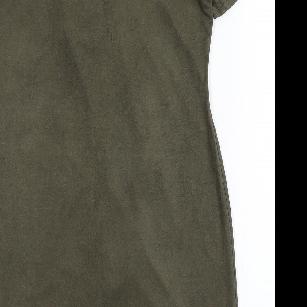 Atmosphere Womens Green  Polyester A-Line  Size 4  V-Neck