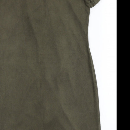 Atmosphere Womens Green  Polyester A-Line  Size 4  V-Neck