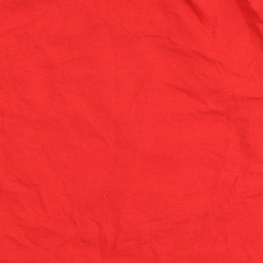 Fruit of the Loom Boys Red  100% Cotton Basic T-Shirt Size 3-4 Years Round Neck  - Star Wars, Christmas