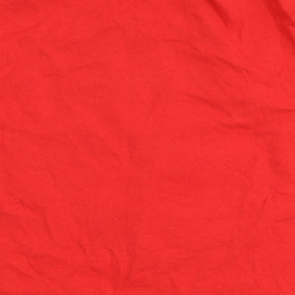 Fruit of the Loom Boys Red  100% Cotton Basic T-Shirt Size 3-4 Years Round Neck  - Star Wars, Christmas