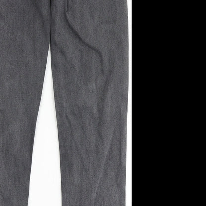 River Island Girls Black  100% Cotton Straight Jeans Size 11 Years  Regular Zip - MOM FIT