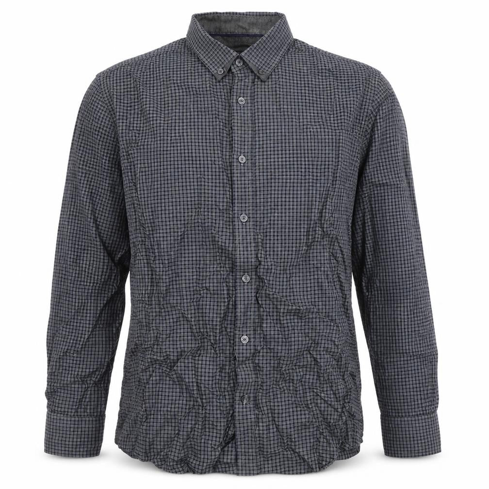 Mens UK Size L Autograph Blue  Button-Up Long Sleeve Casual Shirt