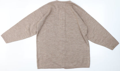 Womens UK Size One Size Paramour Beige Cardigan Jumper