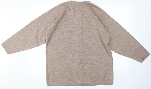 Womens UK Size One Size Paramour Beige Cardigan Jumper