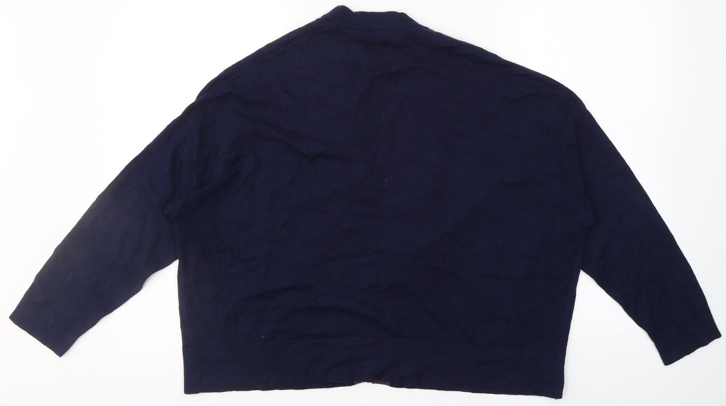 Womens UK Size 14 Marks and Spencer Blue Cardigan Jumper