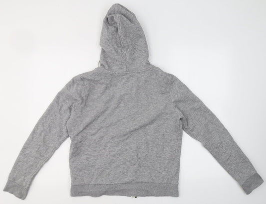 Divided by H&M Womens Grey Round Neck  Cotton Full Zip Jumper Size M