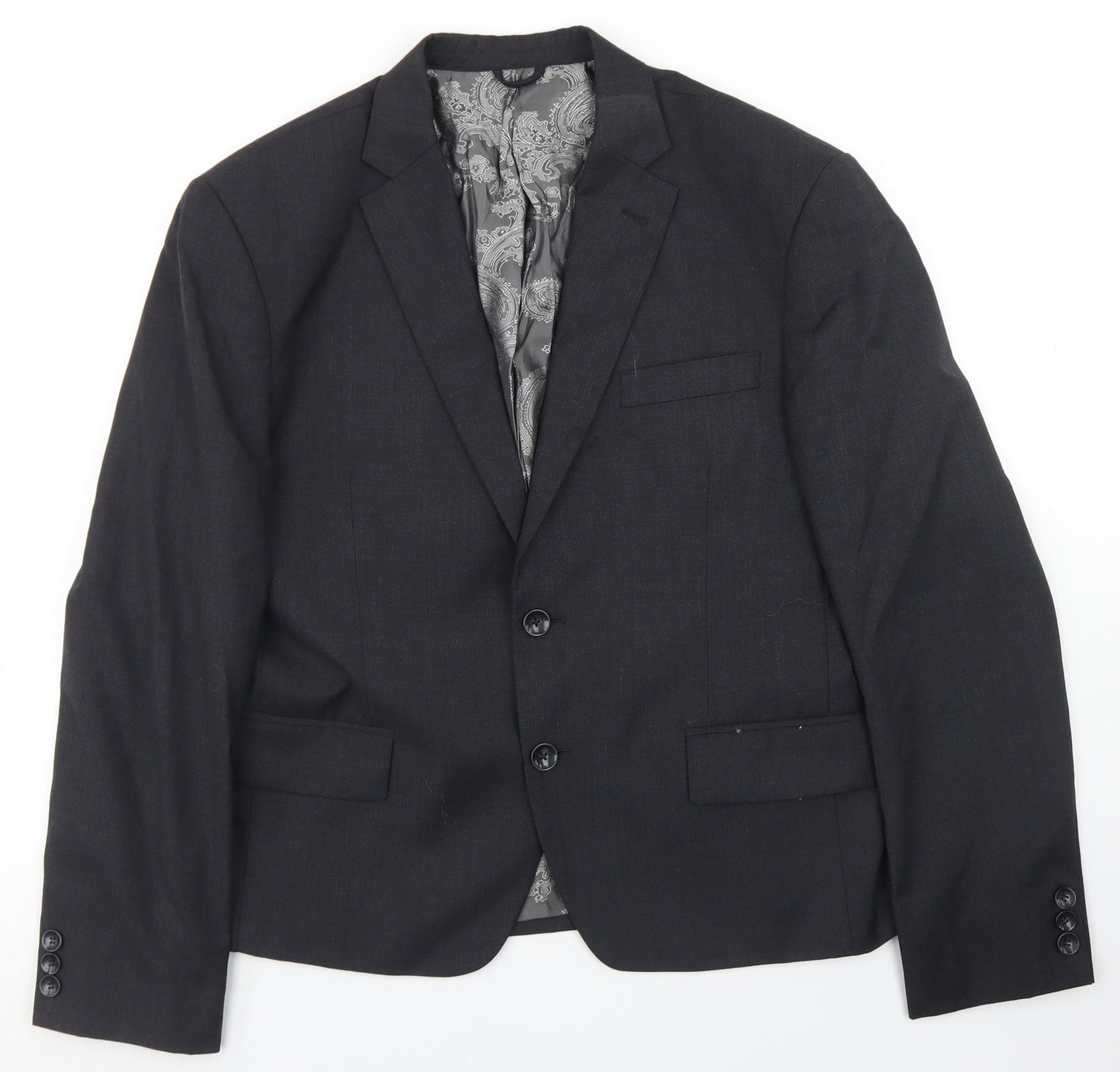 iTailor Mens Grey  Polyester Jacket Blazer Size 36