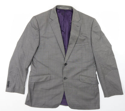 Mens UK Size 40 Paul Costelloe Regular Grey Suit Jacket
