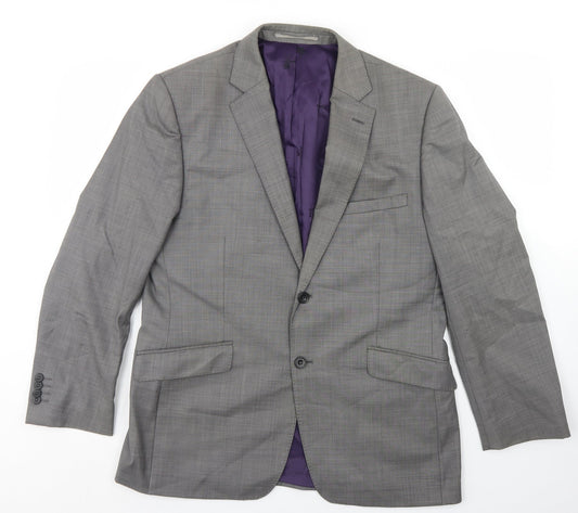 Mens UK Size 40 Paul Costelloe Regular Grey Suit Jacket
