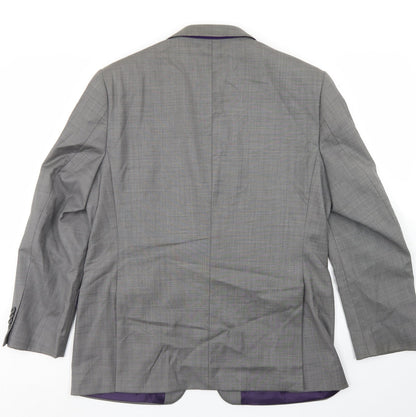 Mens UK Size 40 Paul Costelloe Regular Grey Suit Jacket