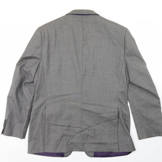 Mens UK Size 40 Paul Costelloe Regular Grey Suit Jacket