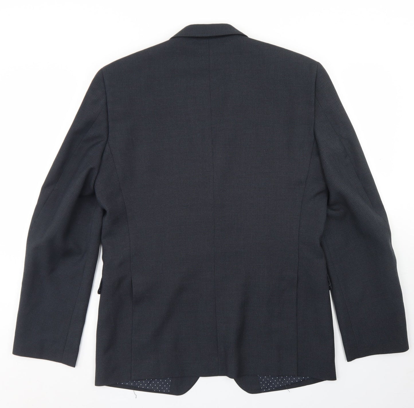 TU Mens Blue  Polyester Jacket Blazer Size 40