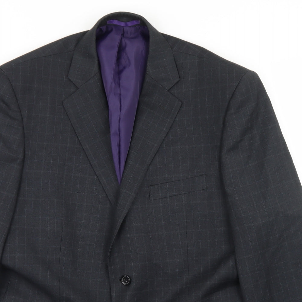 Mens UK Size 42 Jack Reid Regular Grey Suit Jacket