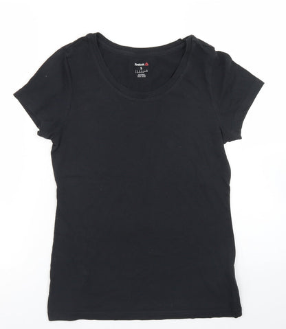 Womens UK Size S Reebok Black Basic T-Shirt
