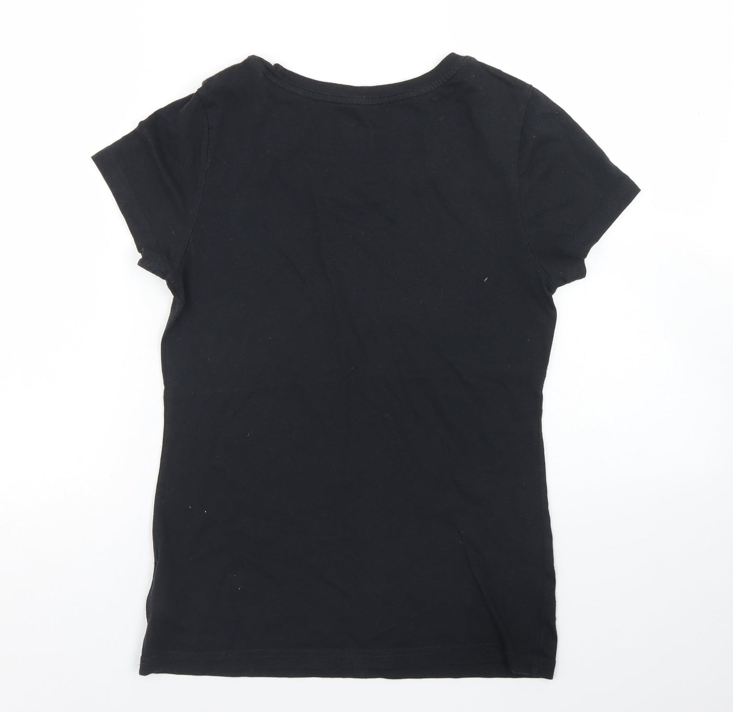 Womens UK Size S Reebok Black Basic T-Shirt