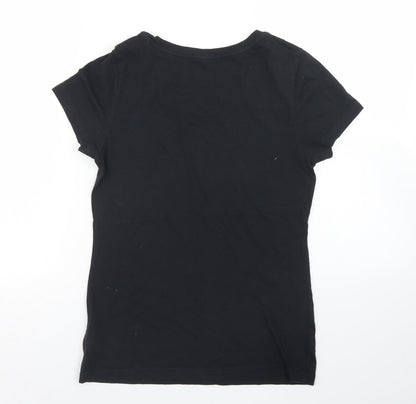 Womens UK Size S Reebok Black Basic T-Shirt