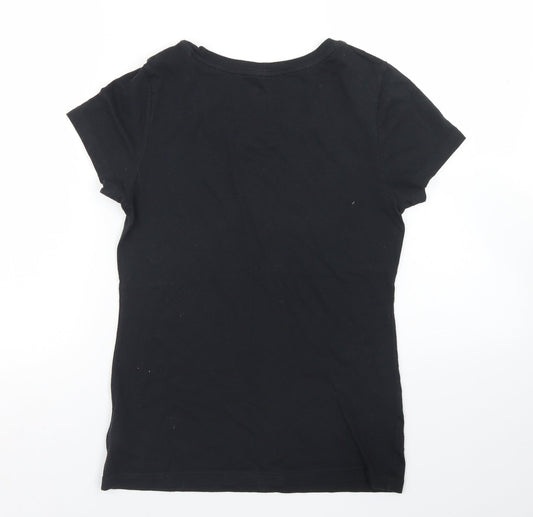 Womens UK Size S Reebok Black Basic T-Shirt