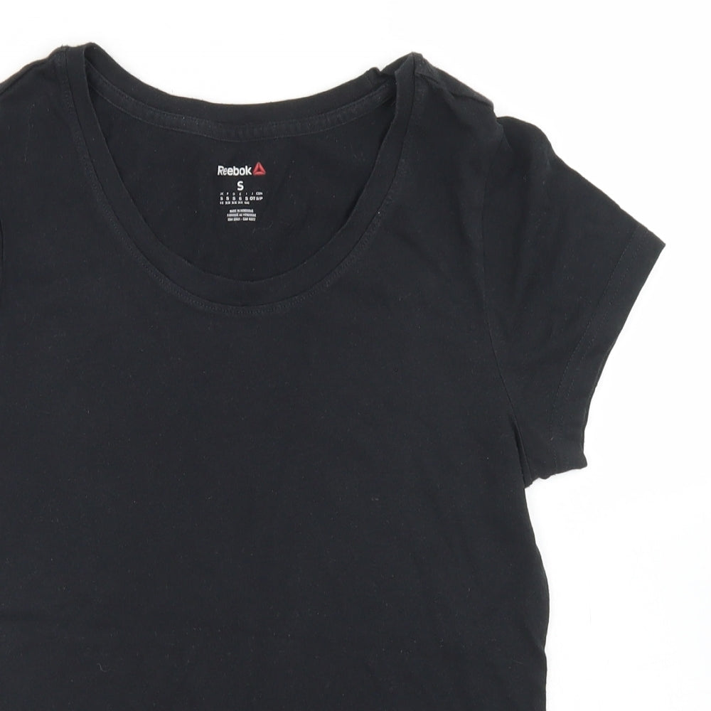 Womens UK Size S Reebok Black Basic T-Shirt