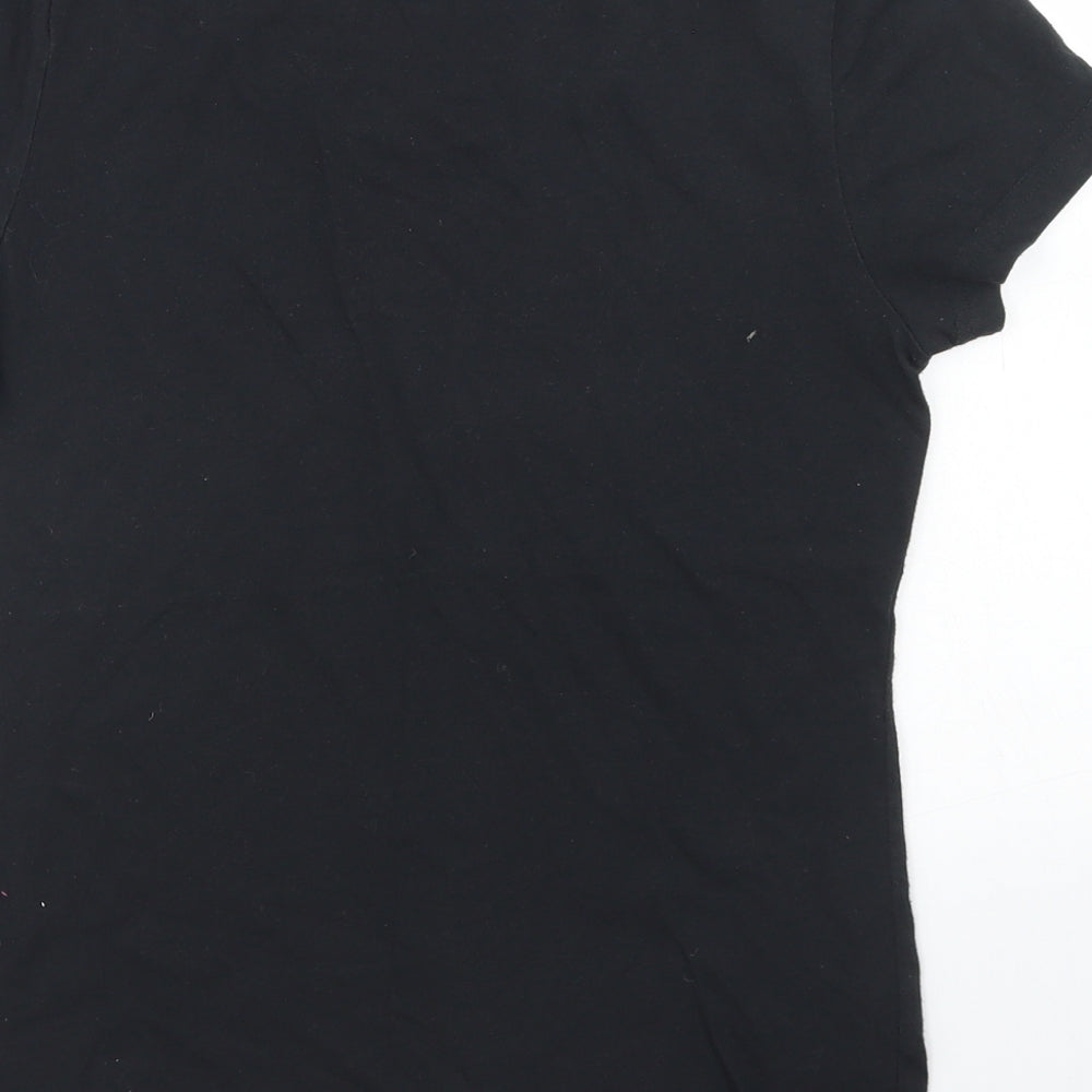 Womens UK Size S Reebok Black Basic T-Shirt