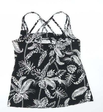 Womens UK Size L Pep & Co Black Basic Tank