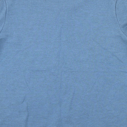 BHS Womens Blue Round Neck  Cotton Pullover Jumper Size 14