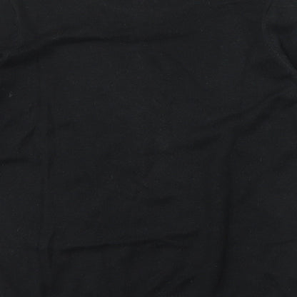 BHS Womens Black Round Neck Paisley Acrylic Pullover Jumper Size 14