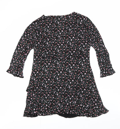 I SAW IT FIRST Womens Multicoloured Floral Viscose A-Line  Size 12  V-Neck Pullover