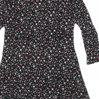 I SAW IT FIRST Womens Multicoloured Floral Viscose A-Line  Size 12  V-Neck Pullover