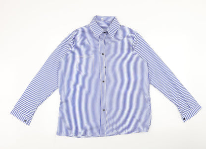 Mens UK Size XL Preworn Blue  Button-Up Long Sleeve Casual Shirt