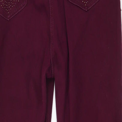 Per Una Womens Purple  Polyester Skinny Jeans Size 32 in L22.5 in Regular Zip - short leg length