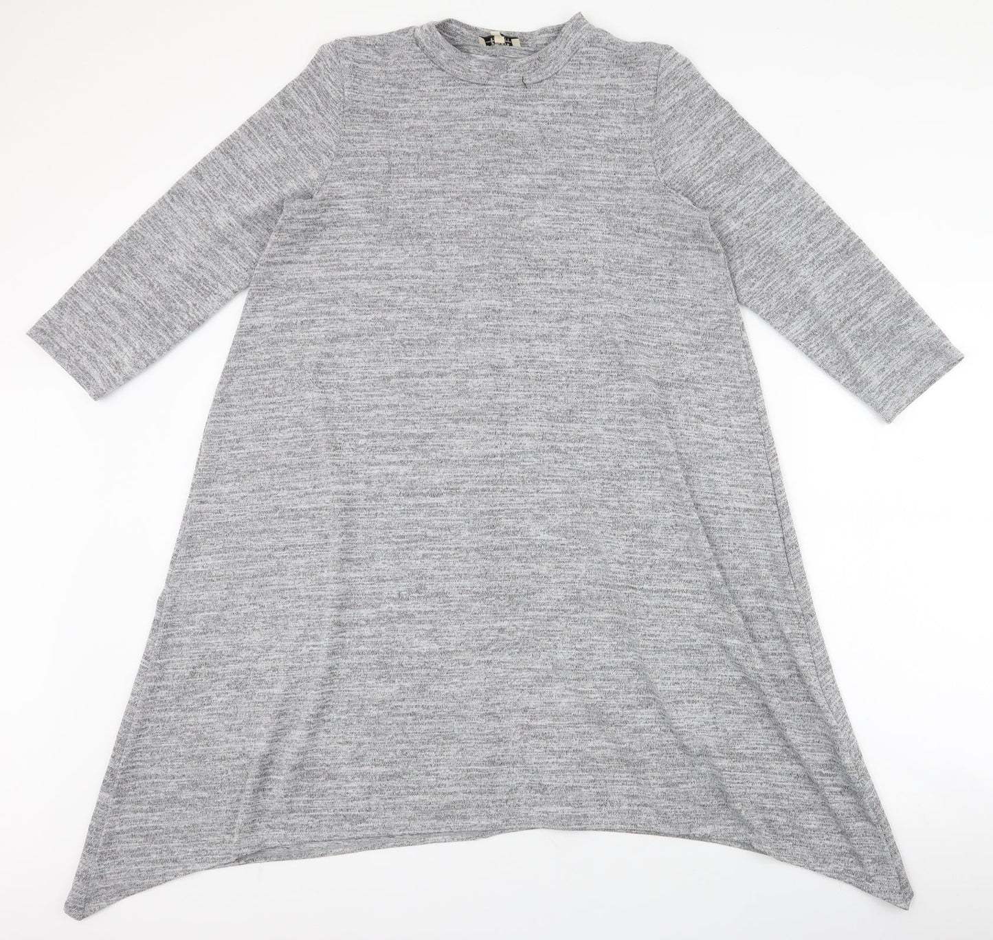 Papaya Womens Grey  Polyester Trapeze & Swing  Size M  High Neck Pullover