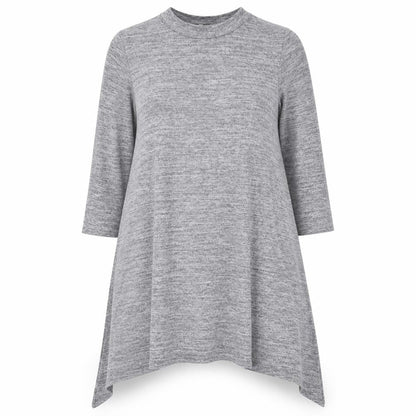 Papaya Womens Grey  Polyester Trapeze & Swing  Size M  High Neck Pullover