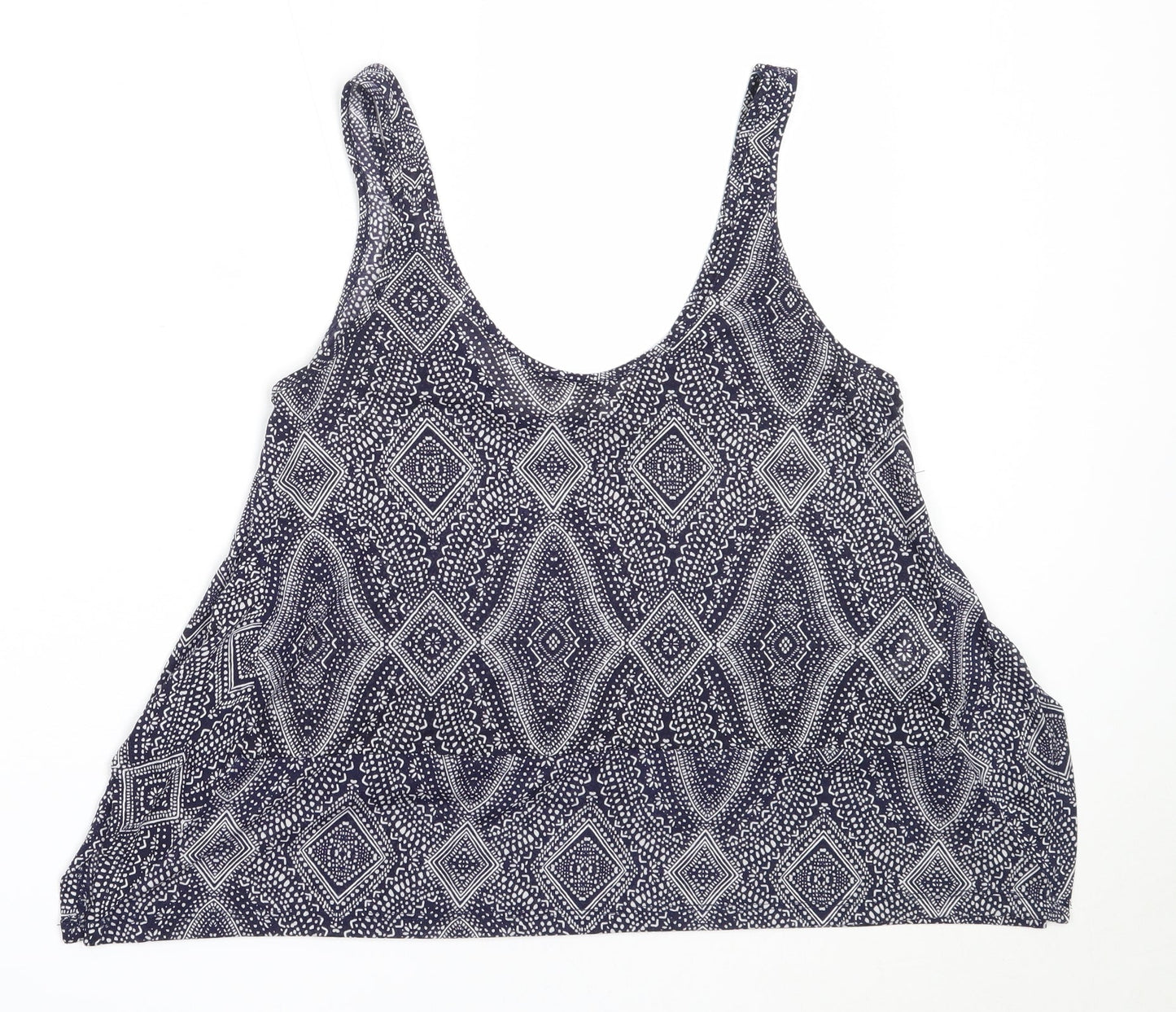 Womens UK Size S H&M Blue Basic Tank
