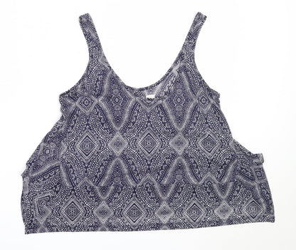 Womens UK Size S H&M Blue Basic Tank