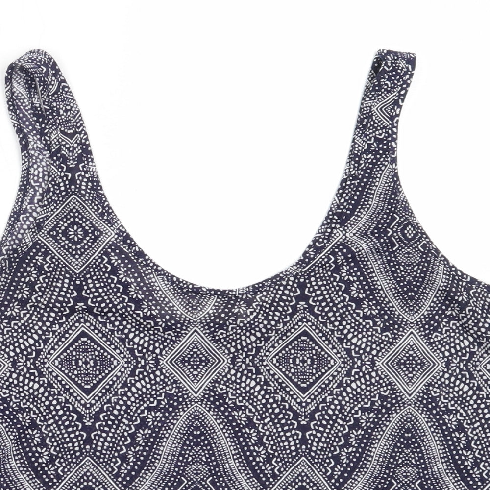 Womens UK Size S H&M Blue Basic Tank