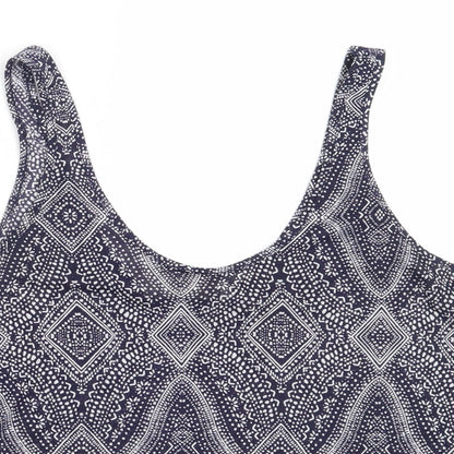 Womens UK Size S H&M Blue Basic Tank