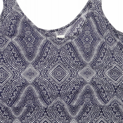Womens UK Size S H&M Blue Basic Tank