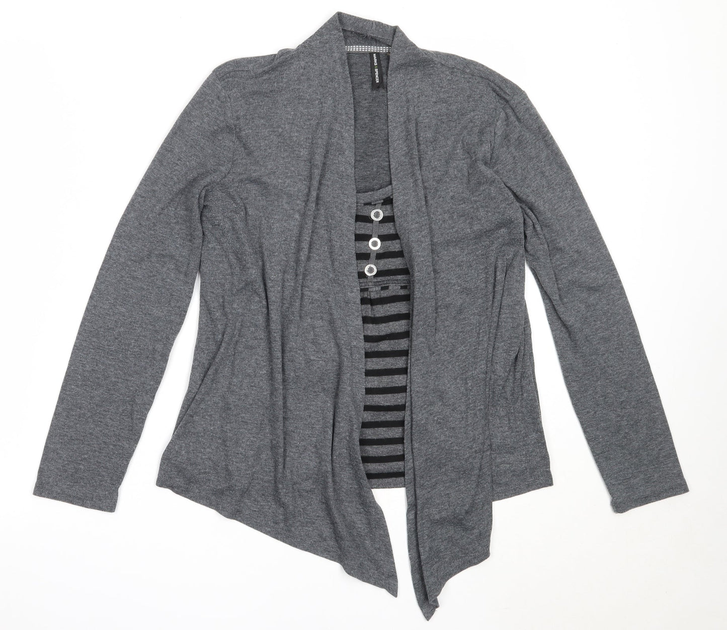 Womens UK Size 10 Marks and Spencer Grey Cardigan Jumper