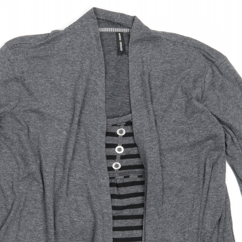 Womens UK Size 10 Marks and Spencer Grey Cardigan Jumper