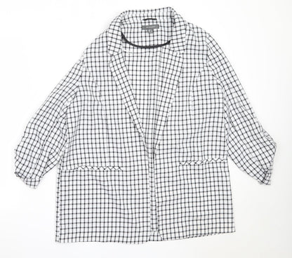 Primark Womens White Check  Jacket  Size 16
