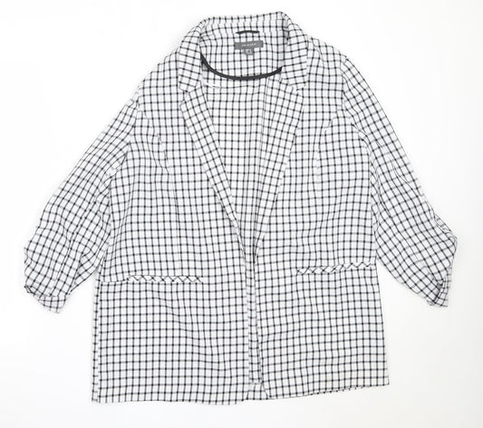 Primark Womens White Check  Jacket  Size 16