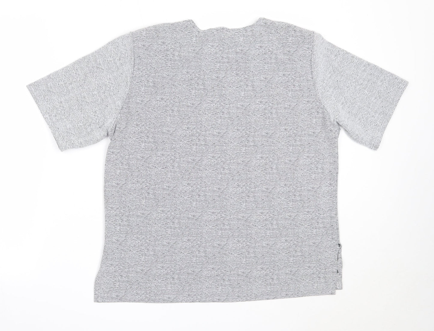Sukhmani Womens Grey  Polyester Basic Blouse Size L Round Neck